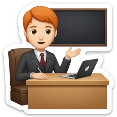 Ein Detektiv Mann  in Mantel interviewt eine Putzfrau in putzgewand  sticker