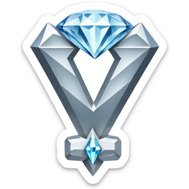The official "2" from the Smite 2 logo but in a "Diamond" texture. sticker
