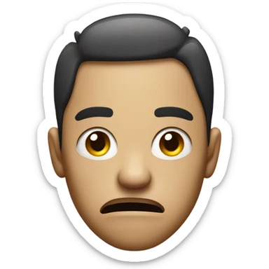 Annoyed face with tongue sticking out  sticker