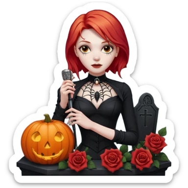 Chris motionless  🕸🦇🎃🥀⚰️🖤🪦🎶🎤👩‍🦰 sticker