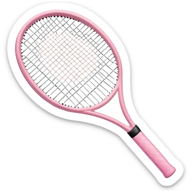 light pink tennis racket  sticker