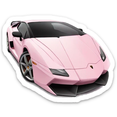 light pink car Lamborghini  sticker