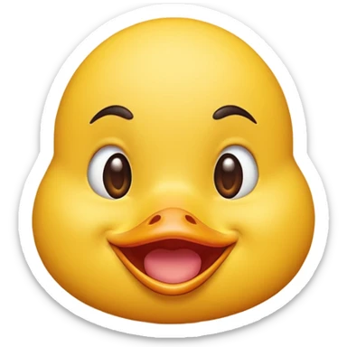 an emoji doing duck lips and puffing its cheeks  sticker