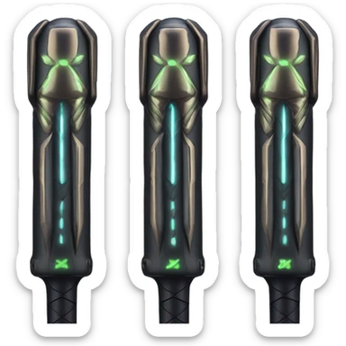 black widow dual electroshock batons sticker