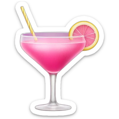 Pink cocktail sticker