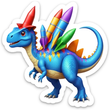 Dinosaurs with Rockets sticker