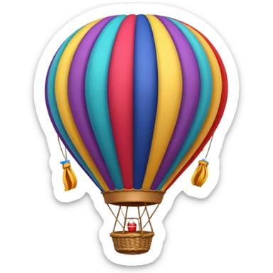 Balloon – Hot air balloon with colorful fabric sticker