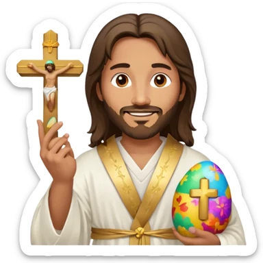 Christ is Risen and Easter sticker