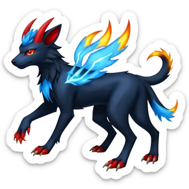 Luxray-Manectric-Houndoom-Pokémon-Fakémon-hybrid-creature sticker