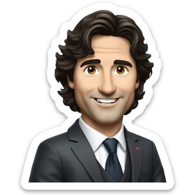 Canadian ruler Justin Trudeau sticker