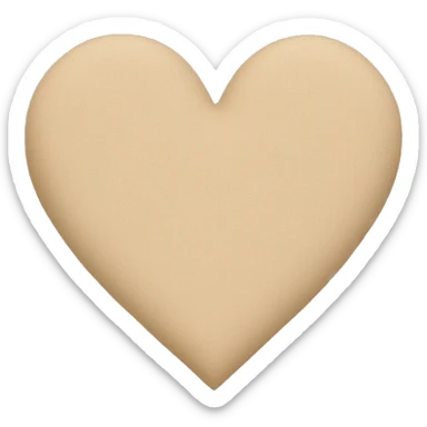 Beige heart  sticker