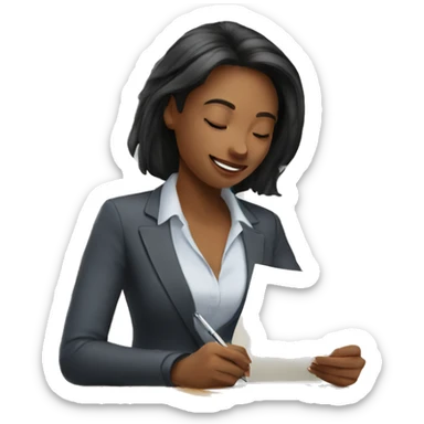 women-signing-papers sticker