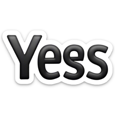 The word Yes sticker