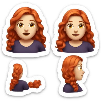 Really obese large red head girl  sticker