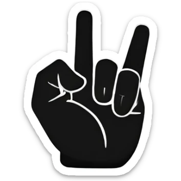 Right hand sign three fingers pointing sticker