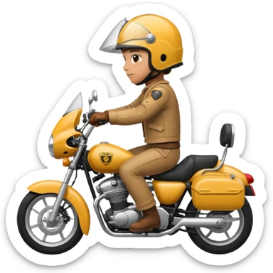 a motor bike rideng emoji sticker