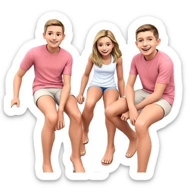 happy outdoor gathering of friends sticker