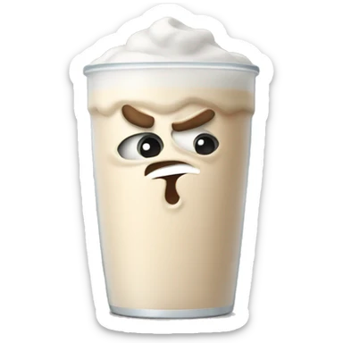 A really angry protein shake sticker