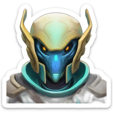 alien cleric futuristic roguelike rpg style inspired by slay the spire sticker