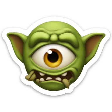 A goblin with one eyeball sticker