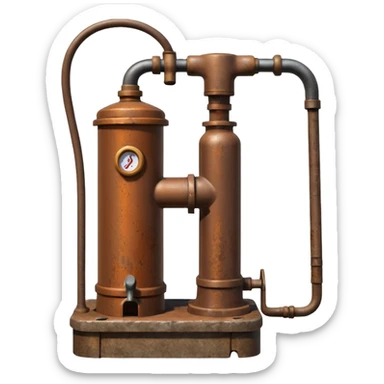 village hand pump sticker