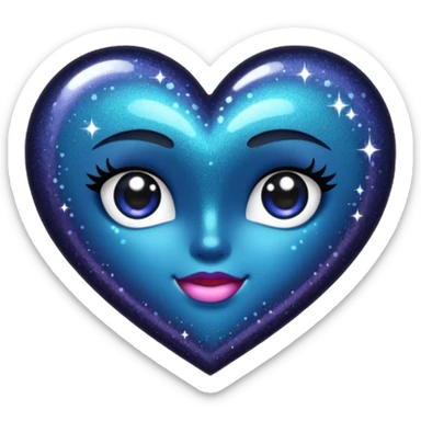 Glitter dark romance sticker