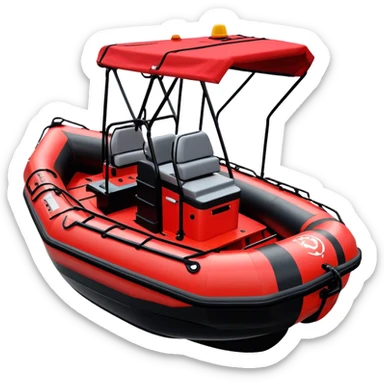 Rescue Boat - Zodiac Pro 850 (Model Year: 2022) (Iconic colour: Red and black) sticker