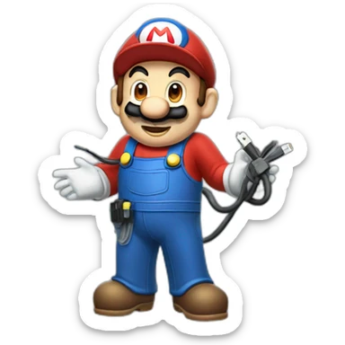 Mario electricista sticker