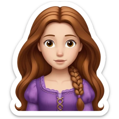 Rapunzel con el pelo marrón sticker