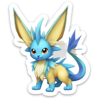 Shiny-Eeveelution-Cute-Fakemon-Dragon-Pokémon-fusion full body sticker