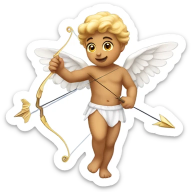 cupid with bow and arrow sticker