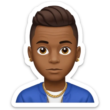 Soulja Boy Tell Em with dark brown hair sticker