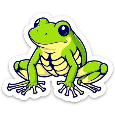 Frog skeleton sticker