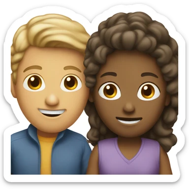 TWO PEOPLE COMMUNICATING sticker