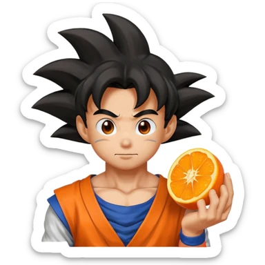 combine a fruit and goku sticker