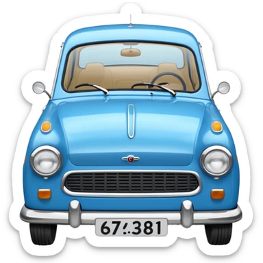 Trabant 601 blau sticker