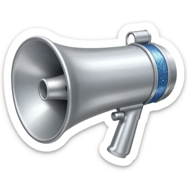 megaphone with sparkles sticker