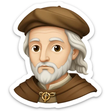 Old English Medieval poet sticker