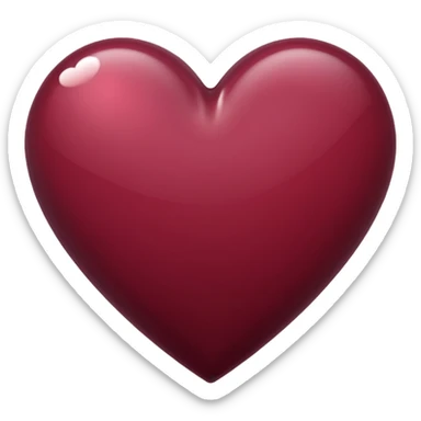 Burgundy heart sticker