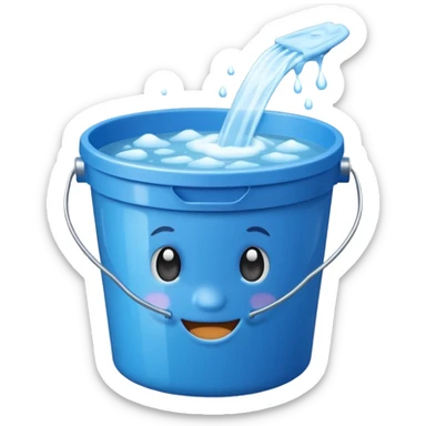 Bucket and cleaning product sticker