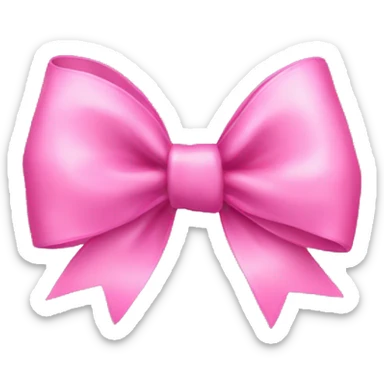 Pink bow sticker