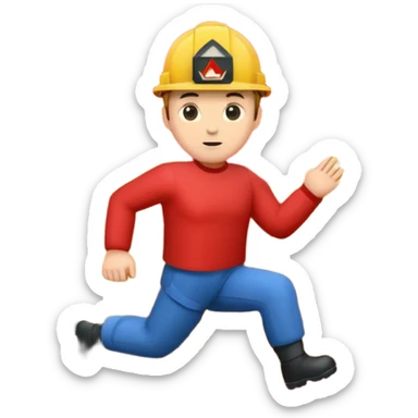 The Letters “fall risk” on a red square sticker