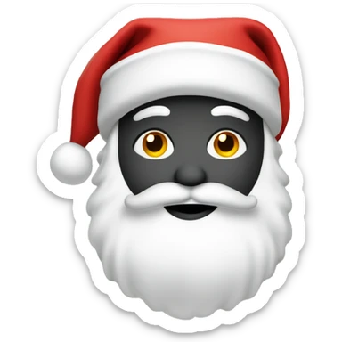 Santa with coal as a gift for bad kids sticker