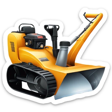 Snowblower in the summer  sticker