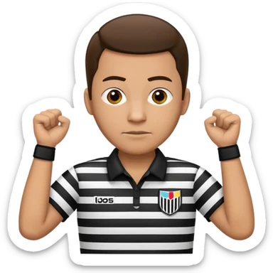 referee with crossed arms up sticker