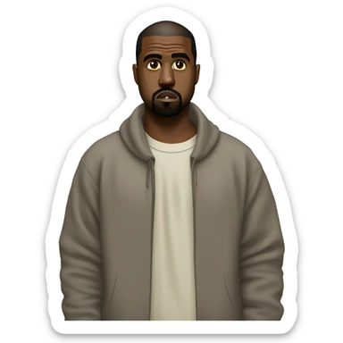 kanye west side eyeing camera sticker