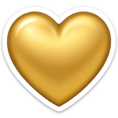 coração dourado sticker