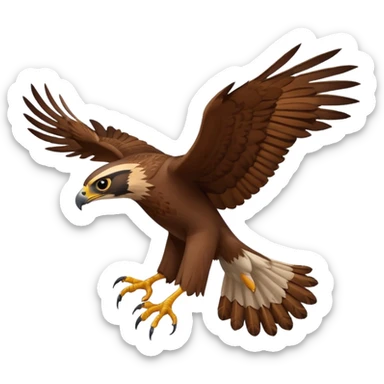 Falcon flying sticker