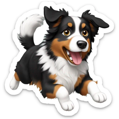 Australian shepherd jumping anvil sticker