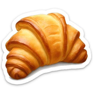 a realistic croissant sticker